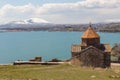 The buildings of the ancient monastery of Sevanavank near Lake Sevan in Armenia Royalty Free Stock Photo