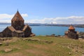 The buildings of the ancient monastery of Sevanavank near Lake Sevan in Armenia Royalty Free Stock Photo