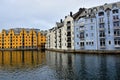 Buildings architecture in Alesund town in More og Romsdal, Norway Royalty Free Stock Photo