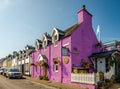 Buildings in Argyll Terrace in upper Tobermory, Scotland.