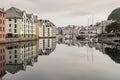 Buildings around Ãâ¦lesundet Alesund Strait in Alesund Norway