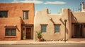 Clean And Aesthetic Santa Fe Buildings In The Style Of Lilia Alvarado