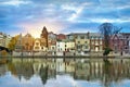 Buildings on the bank of Meuse river in Namur