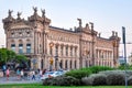 Buildings on Barcelona embankment near La Rambla street, Spain Royalty Free Stock Photo