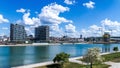 Buildings on Belgrade Waterfront new chapter in the city of Belgrade. Royalty Free Stock Photo