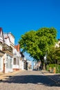 Buildings with blue sky in Warnemuende, Germany