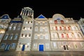 Buildings on the boardwalk at night, in Atlantic City, New Jersey