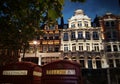 Buildings on Brompton Road in London, England