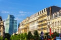 Buildings on Brouckere square in Brussels Royalty Free Stock Photo