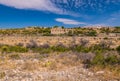 Buildings built by the Civilian Conservation Corps in the 1930`s complement the landscape Royalty Free Stock Photo