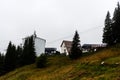 The buildings of the cable car and gondola at Sinaia, 1400m