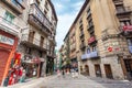 Buildings on Calle Nueva in Pamplona, Spain