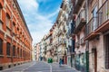 Buildings on Calle Nueva in Pamplona, Spain