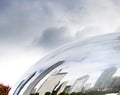 Buildings of Chicago reflected on the Cloud Gate Royalty Free Stock Photo