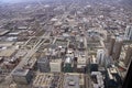 Buildings of Chicago viewed from an elevation