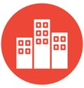 Block of flats, building Isolated Vector Icon which can be easily edit or modified. Royalty Free Stock Photo