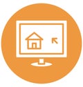 House display, monitor screen, Isolated Vector Icon which can be easily edit or modified. Royalty Free Stock Photo