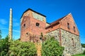 Buildings of a closed stone and brick distillery in the village of Trzemeszno Lubuskie Royalty Free Stock Photo