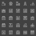 Buildings and constructions icons