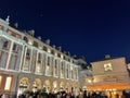 Buildings at Covent Garden, London, England lit up for Christmas Royalty Free Stock Photo