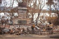 Buildings destroyed by bushfire Royalty Free Stock Photo