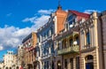 Buildings on Dimitri Uznadze street of Tbilisi Royalty Free Stock Photo