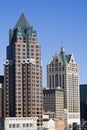 Buildings in downtown Milwaukee Royalty Free Stock Photo