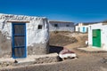 Buildings at El Puertito, Isla de Lobos Natural Park, Canary Islands, Spain Royalty Free Stock Photo