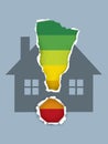 Buildings Energy Performance Scale with house symbol. Royalty Free Stock Photo