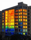Thermal Energy Spectrum on Building Facade Royalty Free Stock Photo