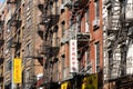 Buildings with Fire Escape in Chinatown, NYC Royalty Free Stock Photo