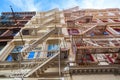 Buildings with fire escape stairs in Soho, NYC Royalty Free Stock Photo