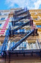 Buildings with fire escape stairs in Soho, NYC Royalty Free Stock Photo