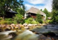 Buildings of folk architecture in the natural environment of the Orava Village Museum