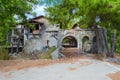 Buildings of former farm on territory of abandoned five-star hotel formerly Holiday Area Eco Dream Club Sea Resort by Naturland