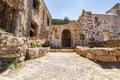 Buildings in the fortress on the island of Spinalonga at the Gulf of Elounda, Crete, Greece Royalty Free Stock Photo