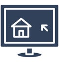 House display, monitor screen, Isolated Vector Icon which can be easily edit or modified. Royalty Free Stock Photo