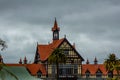 Buildings on the grounds. Governemnt House, Rotarua, New Zealand Royalty Free Stock Photo