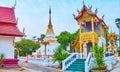 The buildings on grounds of Wat Sangkharam Temple, Lamphun, Thailand