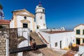 Buildings of Guia Lighthouse Fortress and Chapel of our Lady. SÃÂ£o Lazaro, Macau, China Royalty Free Stock Photo