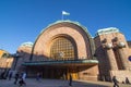 Buildings of the Helsinki central railway station. Finland, Helsinki. 02 March 2019 Royalty Free Stock Photo