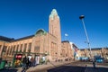 Buildings of the Helsinki central railway station. Finland, Helsinki. 02 March 2019 Royalty Free Stock Photo