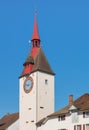 Buildings of the historic part of the town of Bremgarten Royalty Free Stock Photo