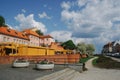 Buildings and historical houses in Warsaw, Poland.