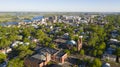 Green Leaves Out Springtime Aerial View Downtown City Center Wilmington North Carolina