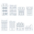 Buildings and houses in european style - townhouse, and hotel