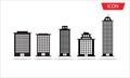 Buildings icon set city symbols