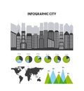 Buildings infographic city presentation