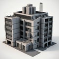 buildings in isometric form. business skyscrapers and office buildings. 3D city planning and development Royalty Free Stock Photo