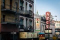 Buildings on Jackson Street, in Chinatown, San Francisco, California. Royalty Free Stock Photo